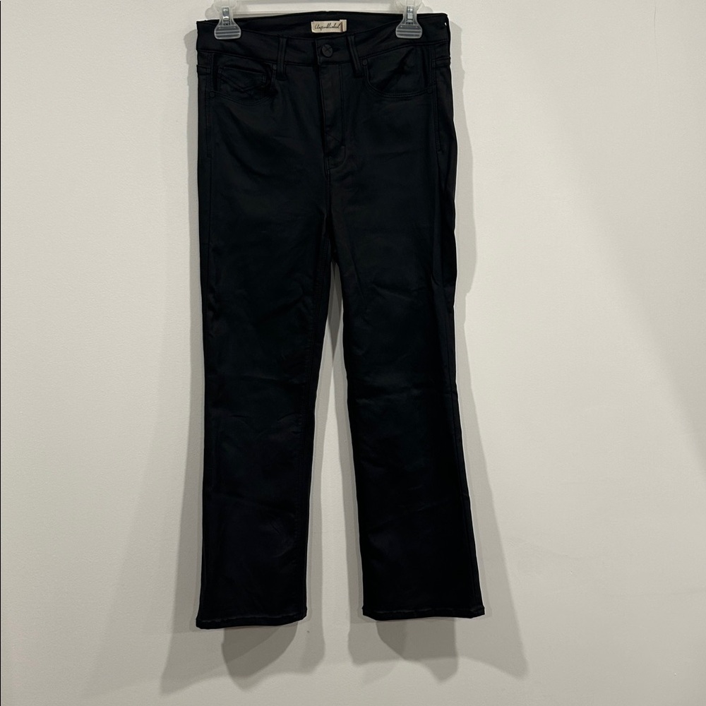 Unpublished Anthropologie black pleather jeans size30